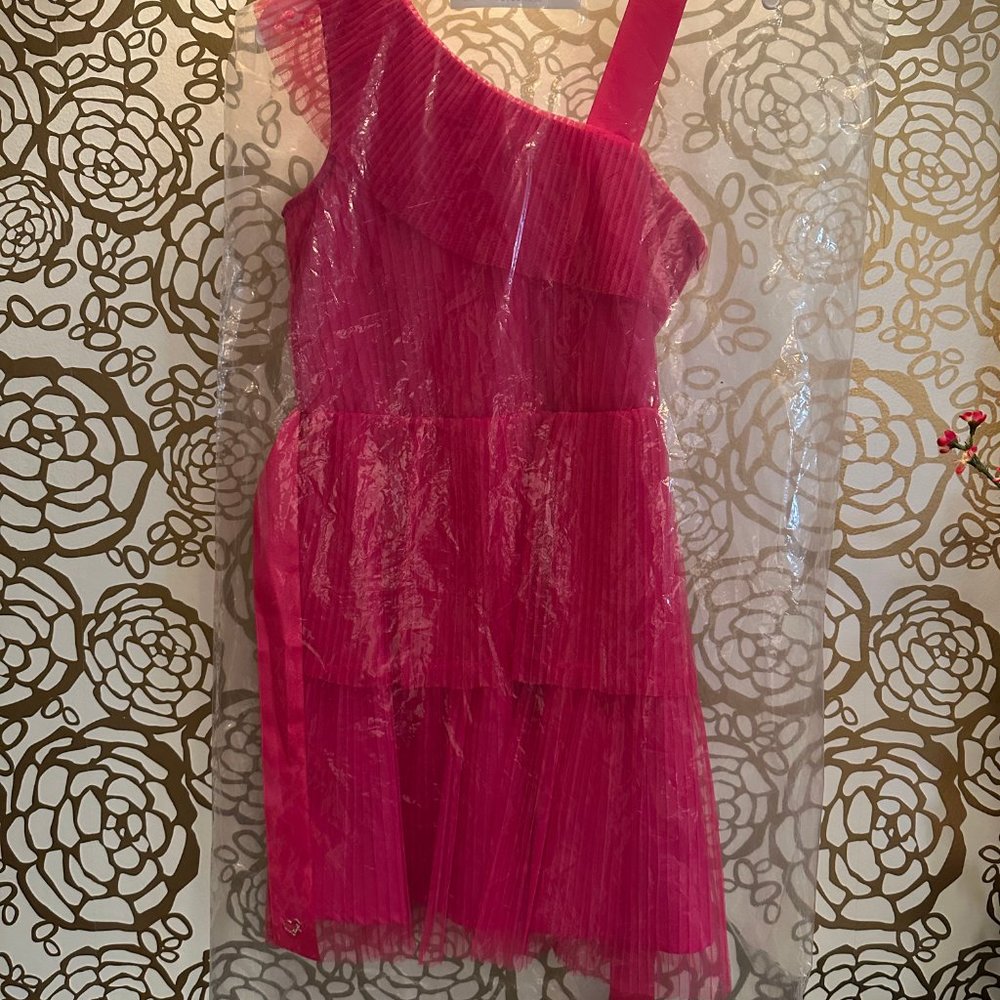 Mayoral Girls Pink Pleated Tulle Dress Size 14